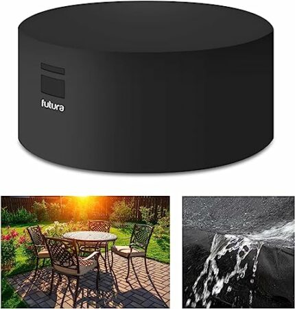 Futura Outdoor Rattan Garden Furniture Covers Waterproof Extra Heavy Duty 600D Oxford Fabric Rip Resistant with PVC Lined Backing, Air Vents and