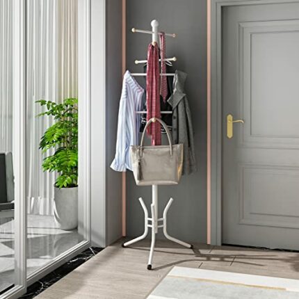 Wisdom Star Coat Racks Freestanding, 12 Hooks Coat Tree Used in the Bedroom Living Room Office, Coat Hanger Stand Coat Rack Stand Can be Hang Clo