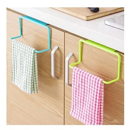 Hanging Towel Holder Multipurpose Cabinet Hanger for Towels, Utensils, Clothes, Kitchen, Bathroom - Over the Door Towel Rack Bar for Towels