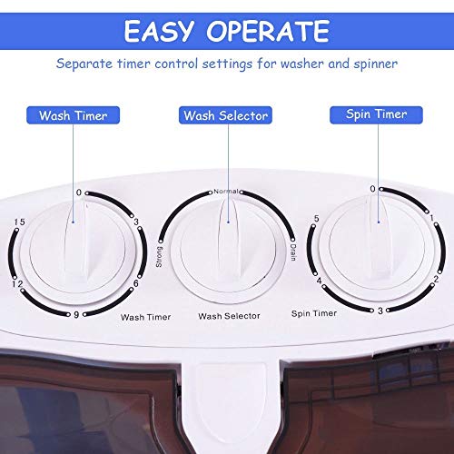 XIAOJUN Portable Compact Twin Tub Mini Washing Machine Condos Motor Homes RV's Camping Compact size Washing Machine