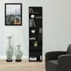 Furinno Space Saving Multimedia Storage Tower, Wood, Espresso, 32.39 (W) x 137.41 (H) x 14.61 (D) cm