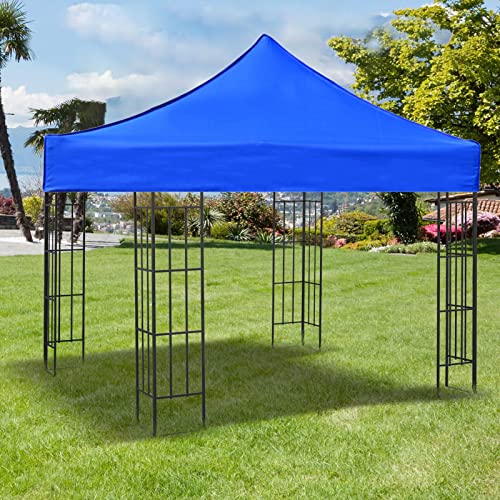 Outdoor Patio Canopy Cover Replacement - Gazebo Pavilion Roof Tarpaulin Sunshade (Blue,2x2m), Folding Tent Top Cloth Sunshade Four Corner Big Umb