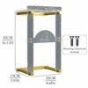 Solbortum Towel Rack Wall Mounted Towel Rack with Acrylic Shelf & 4 Hooks Wall Mount Towel Holder