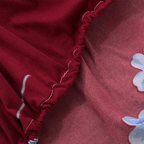 PETCUTE Sofa Covers 3 seater Furniture Protector Floral Printed Cover Elastic Slipcover Seater Cover Sofa Slipcover for Livingroom All-season,Red