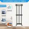 AIRUJIA Towel Rack Wall Mounted, Towel Racks For Bathroom, Bathroom Towel Storage Rail Rack,Black Towel Rail, Bathroom Towel Holder, Bathroom Sto