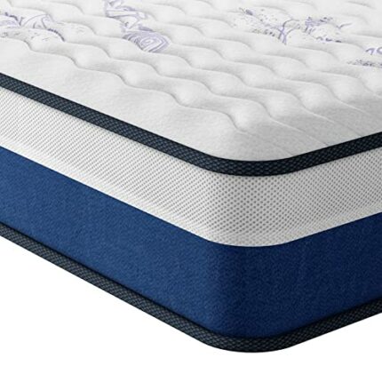 Vesgantti Small Double Mattress, 10 Inch Hybrid Mattress with Breathable Memory Foam and Individual Pocket Spring-Medium Firm, 4FT Mattress, 120x