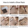 Dricar Shoe Rack, 4 Tier Shoe Storage Organiser, Quick Assembly No Tools Required, Space Saving Small Shoe Rack for Entryway, Living Room, Hallwa