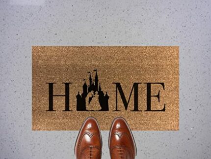 70cm x 40cm DISNEY RANGE Printed Internal Coir Mat, Door Mat Stencilled (Home Cinderella)
