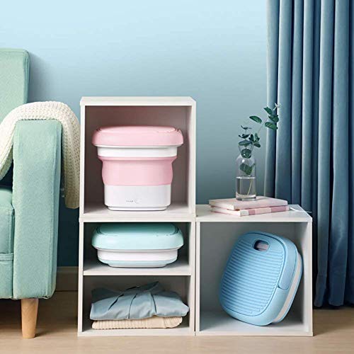 Portable Washing Machines, Mini Folding Washing Machine with Ultrasonic, Automatic Underwear Washer, Baby Fre(mini washing machine) (Green)