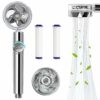 High Pressure Water Saving Shower, 360 Degrees Rotating Propeller Driven Handheld Shower Head with Filter, Turbo Spa Shower Head with Fan & Switc