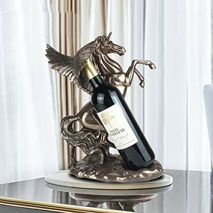 PIBM Stylish Simplicity European Pegasus Style Wine Racks Desktop Decoration Wine Cabinet Study Living Room Bar Restaurant Creative Home Decorati