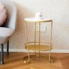 CZDYUF Bedside Table Small Simple Bedroom Bedside Rack Nordic Marble Side Table Small Coffee Table Bedside Table Ins