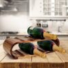 GooComfy (2023 Upgrade) Wooden Countertop Wine Rack, 8 Bottles Tabletop Champaign Holder, for Home Display and Wine Gift