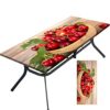 Tablecloth for Folding Table, boho Picnic Table Cover, Waterproof Fitted Table Covers for 6 Foot Tables, Elastic Rim Plastic Table Cover for Picn