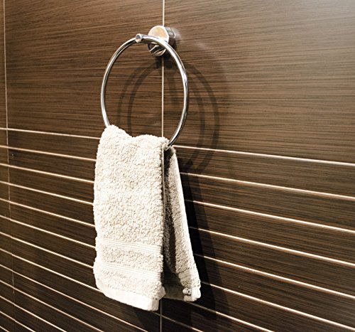 Kapitan Stainless Steel Towel Ring 6.70 inches/ 17 cm, 3M Self Adhesive or Screws Mounting, Polished Finish,Made in EU, 20 Years Warranty