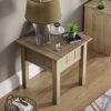 Vida Designs Panama Lamp Table, Natural Oak