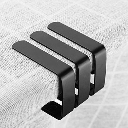 Weikeya Tablecloth Clips 4 Pack Stainless Steel Table Cover Clamps Anti Slip Table Cloth Holders 5×4cm