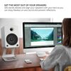 Kanto SE6 Elevated Desktop Speaker Stands for Large Speakers | White | Pair