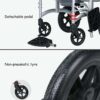 CNAOHGHN Portable Toilet Potty Chair for Elderly Medical Rolling Chair Bathroom Stool Waterproof Shower Accessible Transport Mobile Toilet Home W