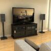 Atlantic 77335799 Speaker Stands for Bookshelf Speakers up to 20 lbs - Pair (Black)