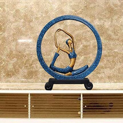 PIBM Stylish Simplicity European and American Yoga Simple Creative Decoration Wine Cabinet Small Figure Crafts Resin European Decoration 24 * 28
