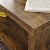 GFW Coffee Table with Storage Shelf for Display, Use for Living Room, Entertainment, Media Accessories & Books, Mango Wood, Engineered, Gold, W10