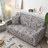 Cafopgrill Non Slip Elastic Sofa Cover Removable Stretch Elastic Fabric Sofa Protector Sofa Cover/Two/Three/Four Seater(3 Seater:190-230cm),Silve