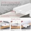 SOLEJAZZ Bedside Shelf for Bed, Foldable Bunk Bed Shelf Clip On Nightstand Tray College Dorm Room Table Caddy with Cup & Cord Holder for Top Bunk