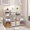 AWTATOS Cube Storage Unit, 12 Cube Wire Storage Shelves, Multifunctional DIY bookcases and Shelving Units Perfect for Office/Livingroom/kitchen/B