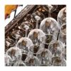 EYLINK Bar wine glass rack, hanging upside down front iron racks, lighted ceiling stemware rack, wine rack wine cabinet (Color : Black, Size : 12