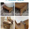 AkoaDa Toilet Stool, Bamboo Toilet Stool, Bathroom Toilet Stool, 35 Degree Heavy Duty C Shaped Stool Bathroom Accessories Foot Stool