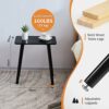YOUDENOVA Side Table, Wooden End Table, Coffee Snack Table for Living Room, Bedroom, Bedside Table, Nightstand, Sofa Table, 40x30x43, Black