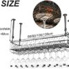 EMISOO Bar Unit Floating Shelves Wall-Mounted Wine Racks, Wine Bottle Holder Ceiling Hanging Metal Iron Wine Glass Rack Goblet Stemware Racks (Co
