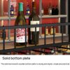 SUCHETA Wine Rack Hanging With Glass Holder And Shelf 2-Layer Storage Adjustable Iron Wall-Mounted Wine Glass Rack Ceiling Decoration Bottle Rack