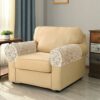 Kaket 2 PCS Sofa Armrest Covers, Armchair Covers for Arms, Armrest Covers for Armchair, Sofas, Couches, Recliner (Apricot)