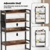 sitanes Over The Toilet Storage, 4-Tier Over Toilet Bathroom Organizer with Adjustable Shelf, Multifunctional Toilet Shelf Organizer with Detacha