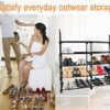 AkoaDa 10 Tiers Shoe Rack, Tall Narrow Versatile Shoe Rack for Living Room Bedroom Kitchen (Black)