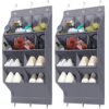 STO STO Over the Door Shoe Organizer, 2 Pack Hanging Shoe Organizer for Closet with 8 Large and 4 Extra Large Deep Pockets, Hanging Shoe Rack for