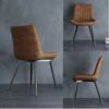 dining chair Kitchen Dining Room Furniture Chairs Set Of 4 Dining Chairs Kitchen Chair Modern Frosted Leather Metal Non-Slip Feet For Suitable Si