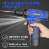 FADAKWALT 12V Cordless Drill Driver, Battery Cordless Drill Kit, 3/8” inch Keyless Chuck, Blue Electric Screwdriver, 21+1 Torque Setting, Combi D