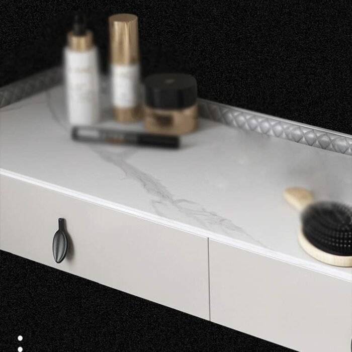 BVDSG Drift Window Retractable Rock Slab Dresser Vanity Table And Chairs Bedroom Storage Bedroom Cabinet
