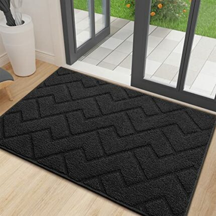 Indoor Doormat, Front Back Door Mat Rubber Backing Non Slip Door Mats 24”x35”Absorbent Resist Dirt Entrance Doormat Inside Floor Mats Area Rug fo