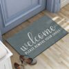 AAZZKANG Doormat Outdoor Entrance with Non Slip Rubber Backing Welcome Please Remove Your Shoes Mat Easy to Clean Indoor Door Mat for Entrance