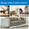 Nlmayt Toy Blockers for Under Sofa, 3m Furniture Gap Bumper, Adjustable Toy Blocking Straps Sectional Connectors for Stop Things Sliding under Co