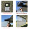 Tentproinc RV Awning Sun Shade Screen 7' X 12' 3'' ( American Flag ) Gray Mesh Sunshade Camper Trailer Awning Shade Screen UV Blocker Completed K