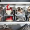 4x MURVEL Shoe Storage Organizer Grey Polypropylene Plastic 14x14x24 cm