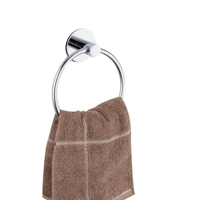 YUET Towel Holder Towel Ring Rail Self Adhesive Towel Holder,Stainless Steel Bathroom 7.08 inches/18cm,Wall Mounted 3M Self Adhesive Hand Towel R