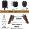 Real Wood Stand for Homepod 2nd gen (2023 Released), Wooden Holder with Metal Frame for Better Sound,Sturdy Stable Mount with Anti-Slip Protects
