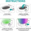 Toilet Night Light, Motion Sensor LED Night Lights,Two Modes with 8 Colors Changing Toilet Bowl Night Light for Bathroom Washroom, Perfect Detect