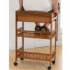 DINGZZ Removable Dining Cart 3-tier Dining Cart Small Living Room Cart Kitchen Storage Rack (Color : D, Size : 81CM*53CM)